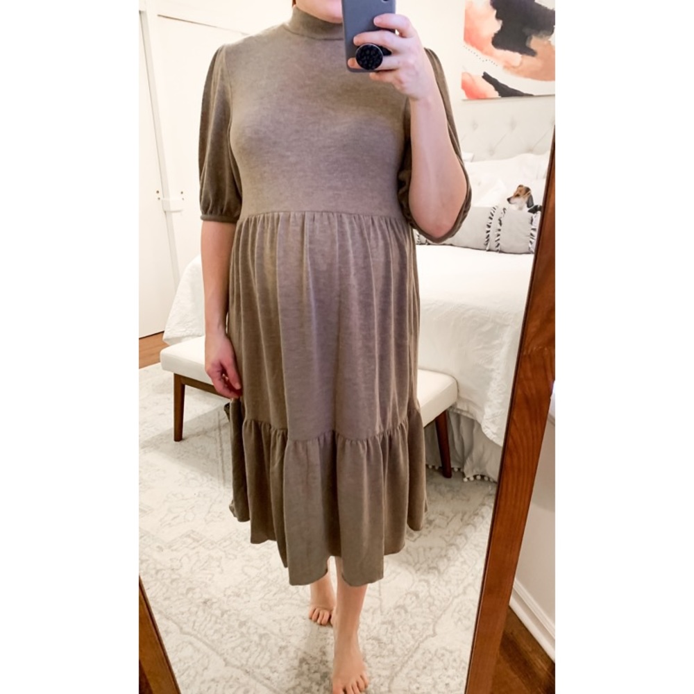 Zara Mock Neck Midi